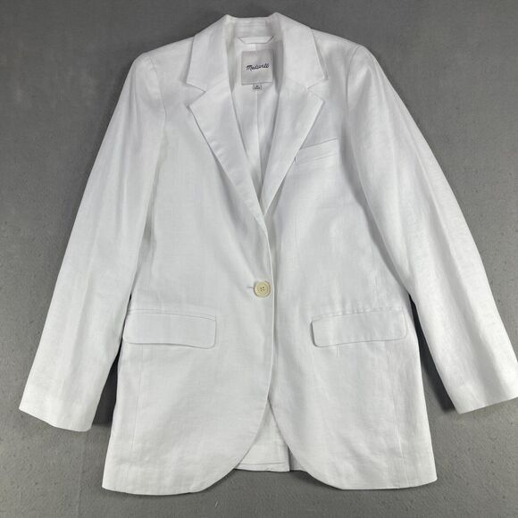 Madewell Jackets & Blazers - MADEWELL The Larsen Blazer Women Size XS 100% Linen White